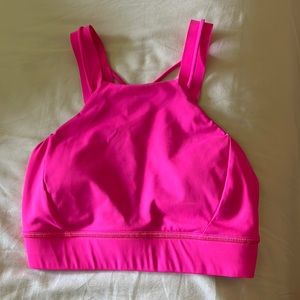hot pink size 4 high neck lulu bra